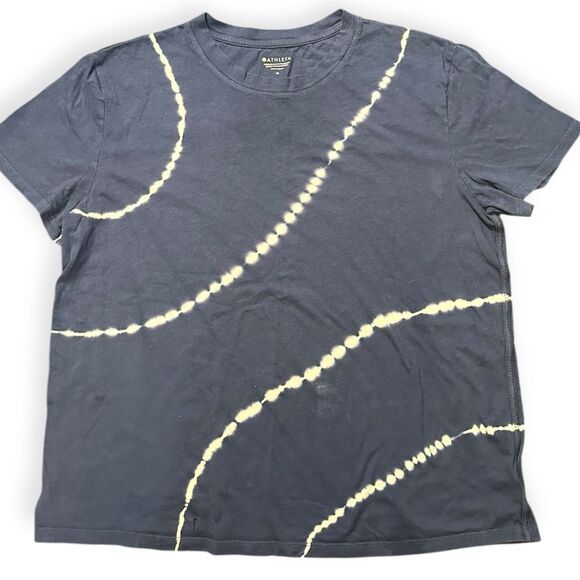 ATHLETA Women’s Navy Blue Tie-Dye Organic Daily Relaxed Tee Size Medium Style # - Picture 3 of 8